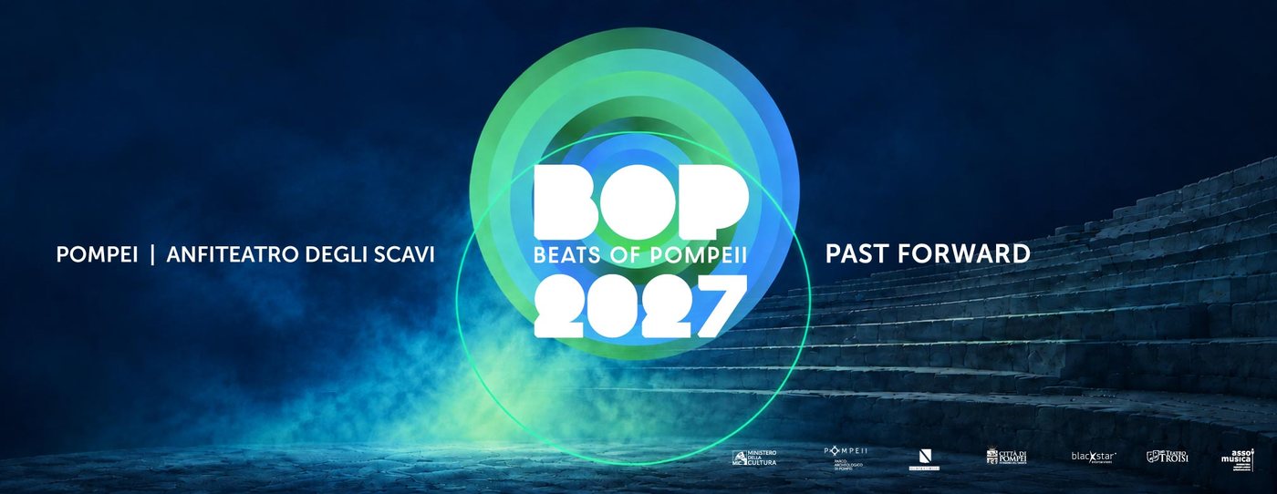BOP 2027 horizontal banner with the wave in the centre and the Past Forward payoff on the right
